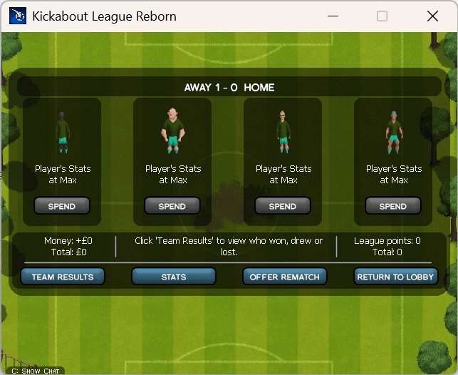 Result screen